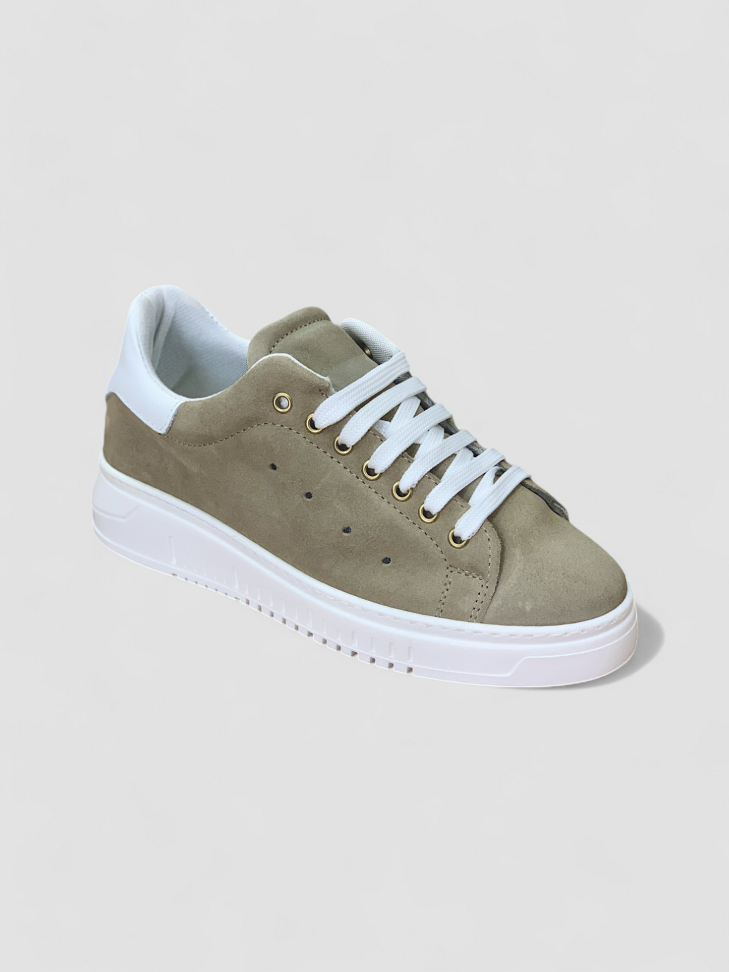 Sneakers fondo Army in camoscio colore Beige