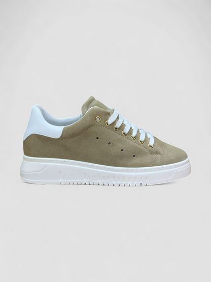 Sneakers fondo Army in camoscio colore Beige