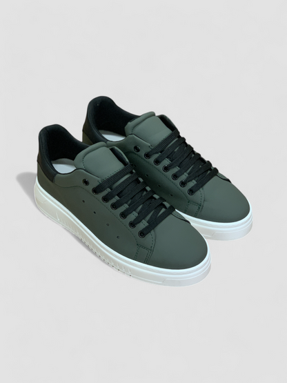 Sneakers fondo Army vera pelle colore Verde Militare