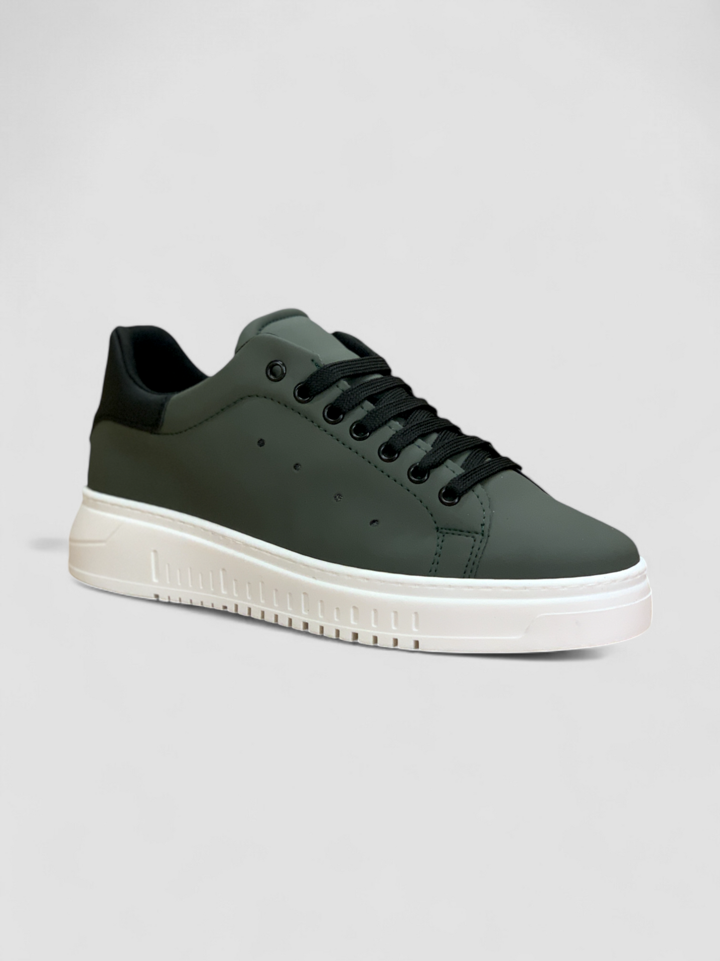 Sneakers fondo Army vera pelle colore Verde Militare