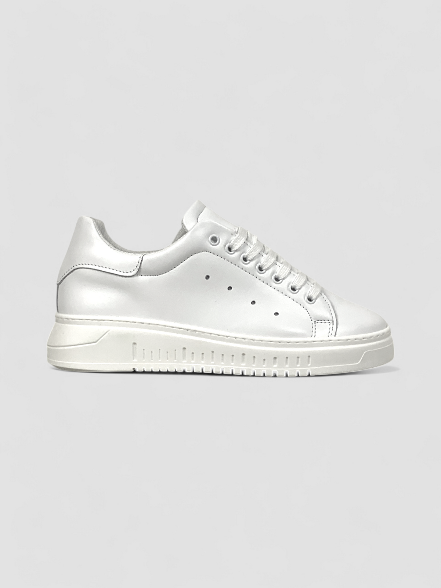 Sneakers fondo Army vera pelle colore bianco