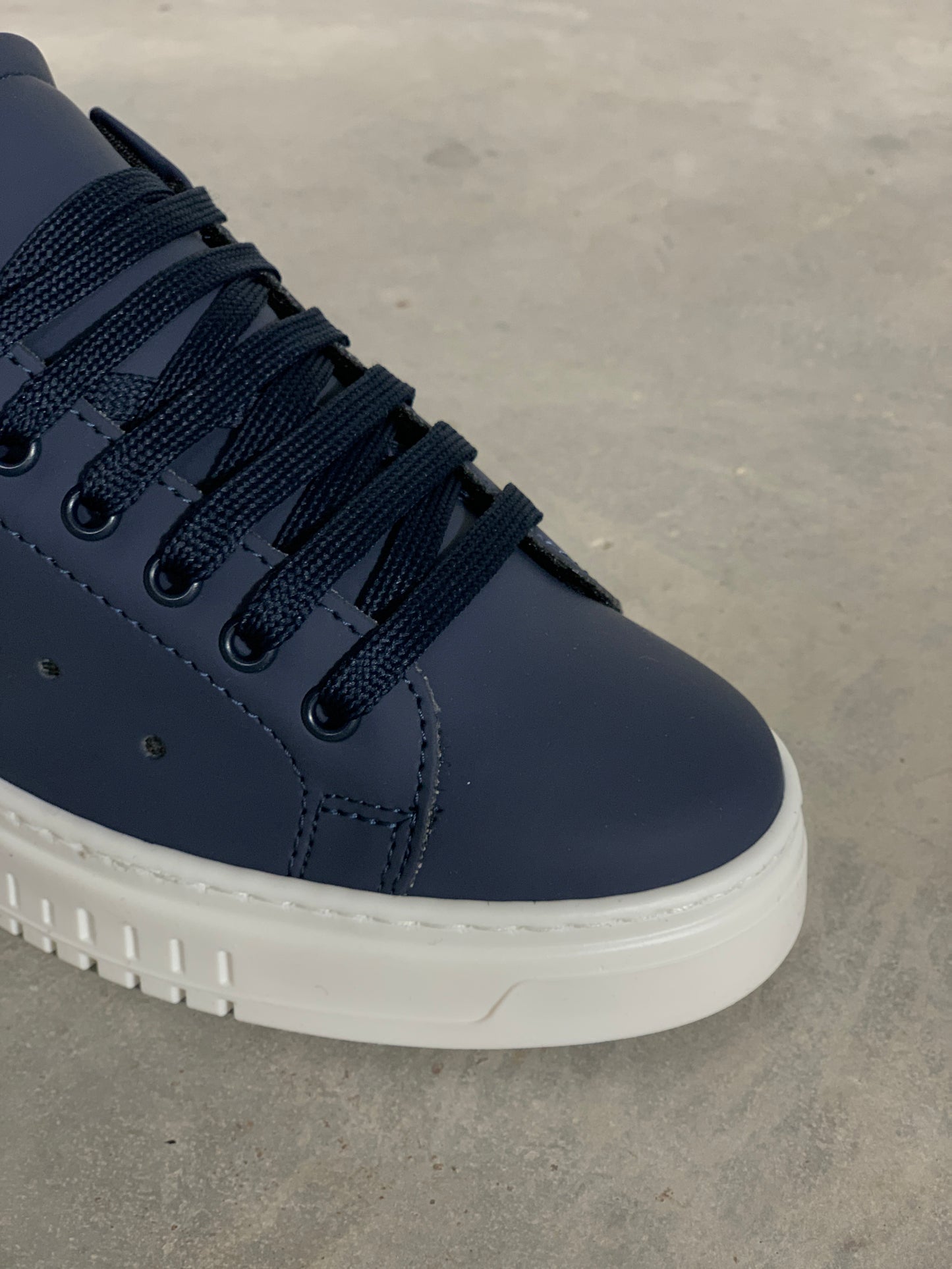 Sneakers fondo Army vera pelle colore Blu