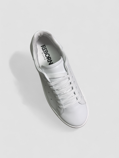 Sneakers fondo Army vera pelle colore bianco